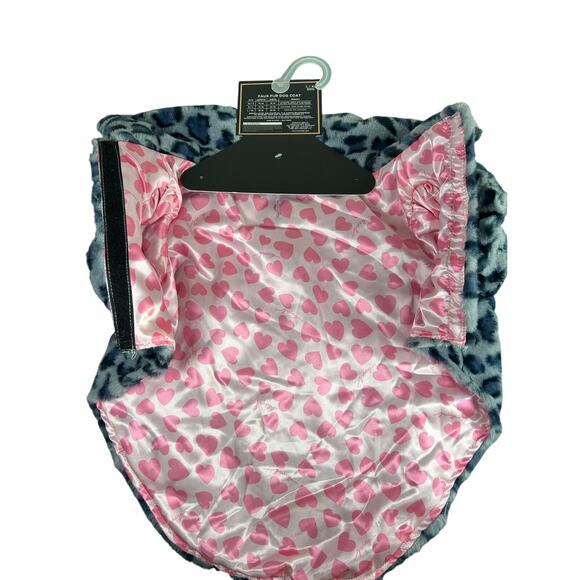 NWT Dog Coat- Pet Clothes- Girl Pup Sz Large- Leopard Print Gray Blue- Juicy - Picture 6 of 9